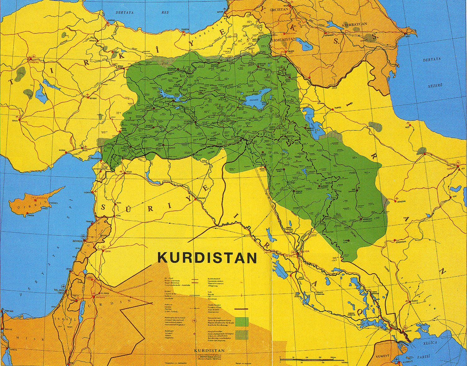 Kurdistan Region Political Map Stock Illustration Download Image Now