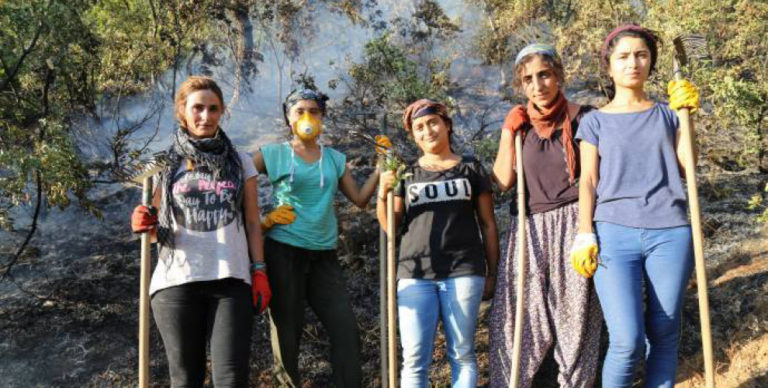 Les femmes contre les feux de forêt à Dersim