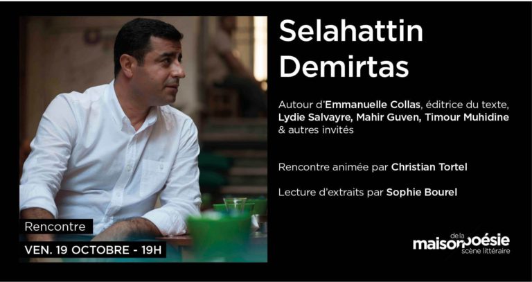 Paris : Soirée autour de Selahattin Demirtas & son livre « Aurore »