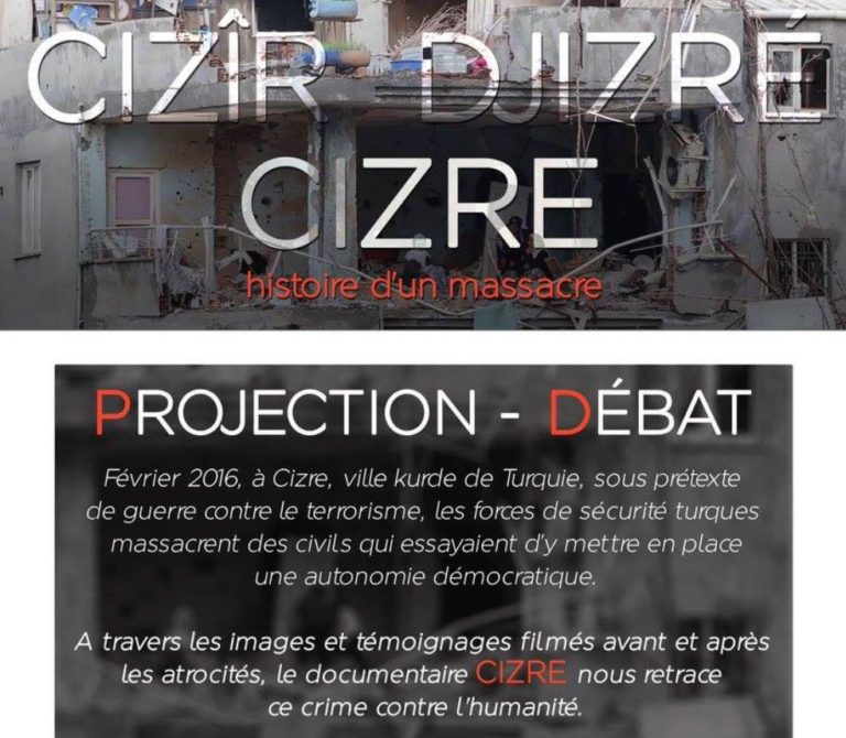 VILLEURBANNE, projection/débat « Cizre : L’histoire d’un massacre »