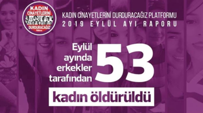 FÉMINICIDES : 53 femmes tuées en septembre en Turquie