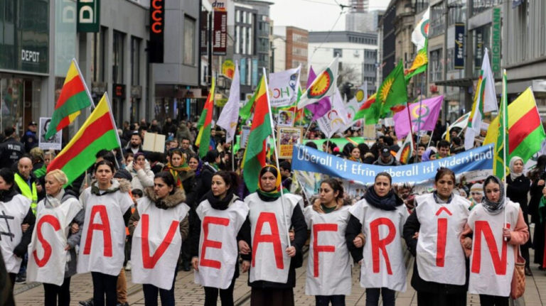 MONDE. Les Kurdes manifestent pour Afrin le 20 février