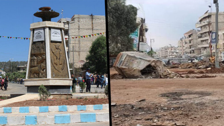 ROJAVA. Les gangs de la Turquie ont détruit la statue de Newroz à Afrin