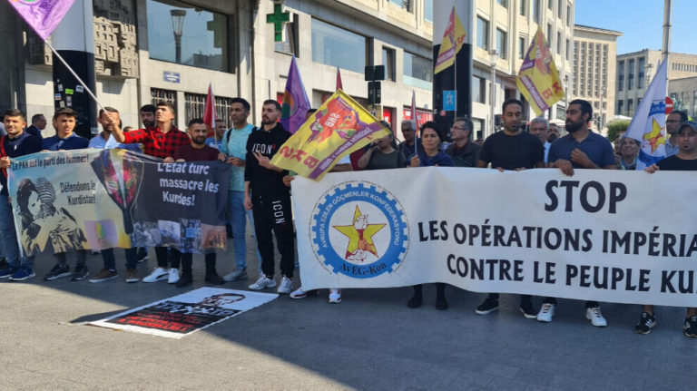 Manifestation à Bruxelles contre l’occupation turque au Kurdistan