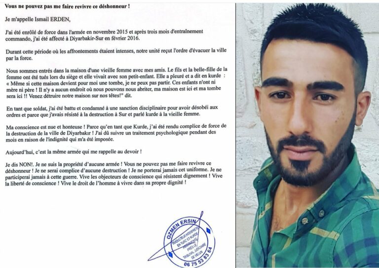 Un jeune Kurde persécuté par l’armée turque menacé d’être mobilisé de nouveau