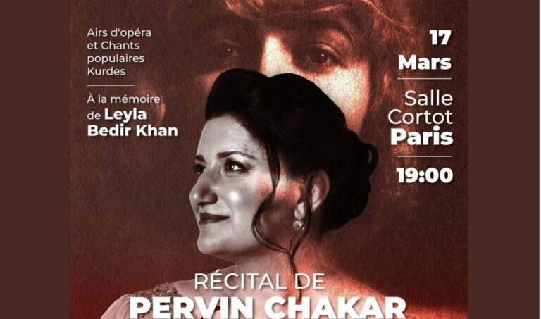 PARIS. Pervin Chakar chante pour Leyla Bedirxan