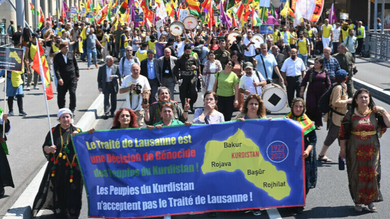 SUISSE. Les Kurdes manifestent contre le Traité génocidaire de Lausanne