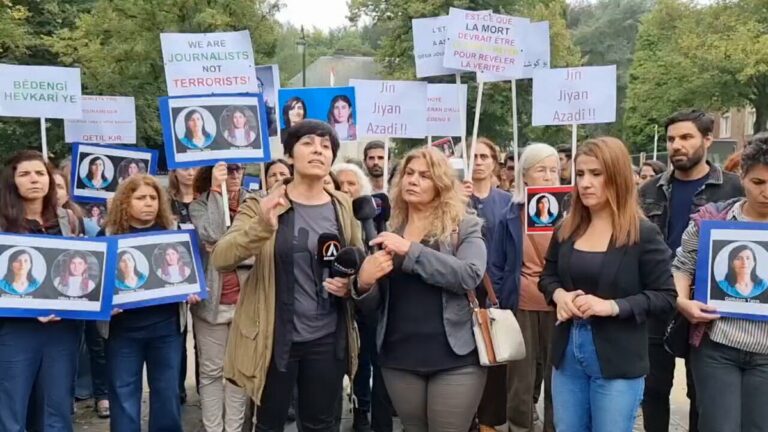 BRUXELLES. Les femmes journalistes manifestent contre le meurtre de leurs collègues au Kurdistan