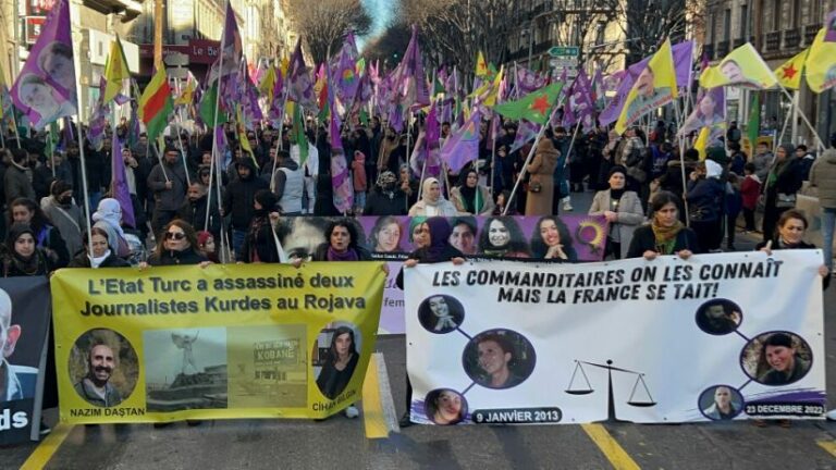 EUROPE. Manifestations kurdes pour les martyrs de Paris et pour le Rojava