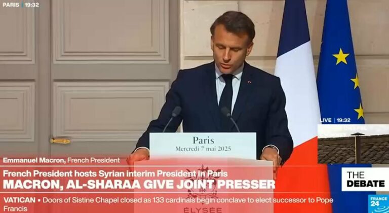 PARIS. Macron demande à Al-Sharaa de garantir « l’égalité des droits pour tous les Syriens »
