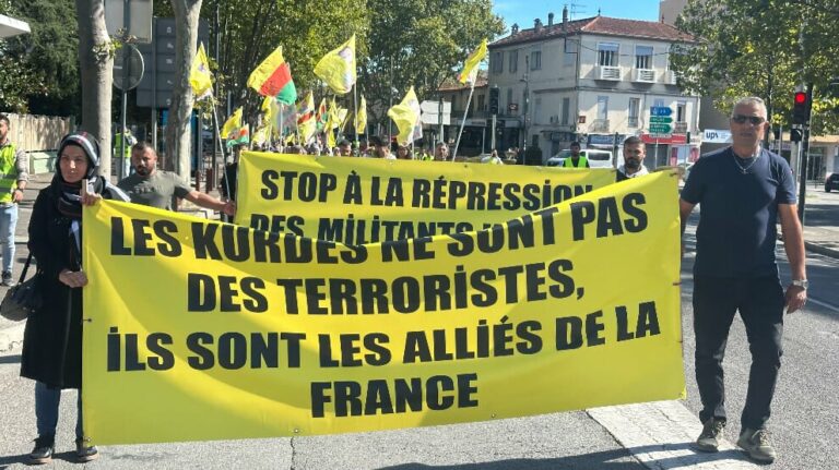FRANCE. Manifestation contre les arrestations de militants kurdes à Draguignan