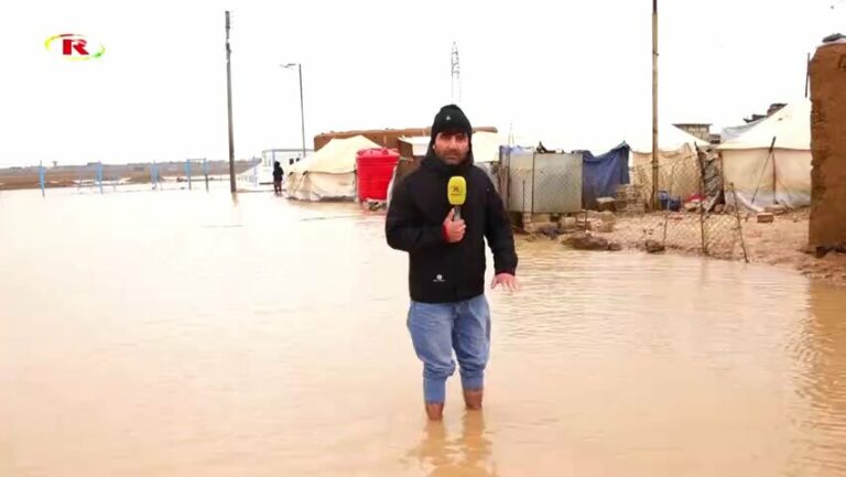 Catastrophe humanitaire au Rojava : Les camps de Serê Kaniyê et Washokani inondés